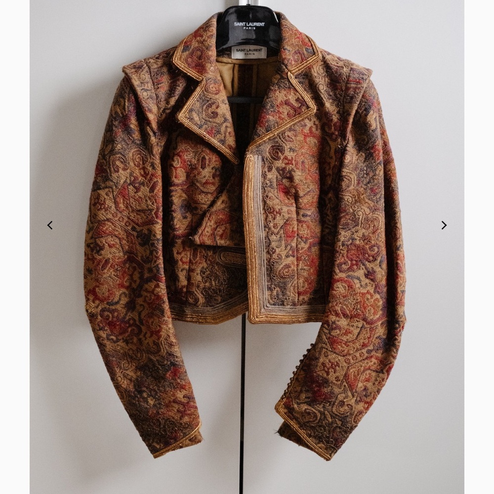 Saint Laurent Distressed Marrakech Jacket, Size 36 FR